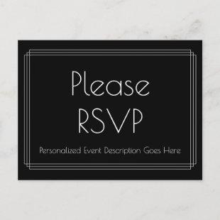1930s Inspired Style RSVP Postcard