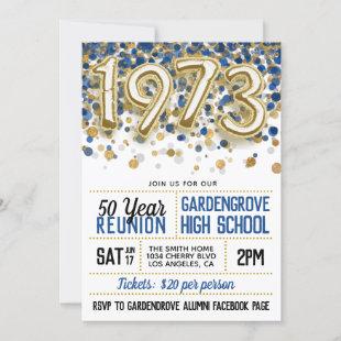 1973 High School College Reunion Invitation