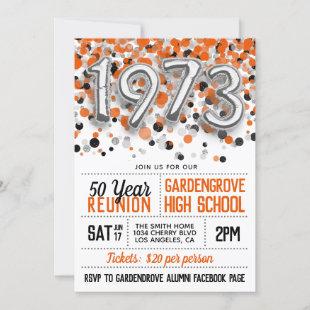 1973 High School College Reunion Invitation