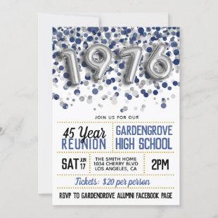 1976 High School College Reunion Invitation