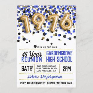 1976 High School College Reunion Invitation