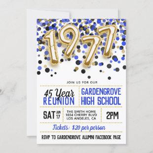 1977 High School College Reunion Invitation