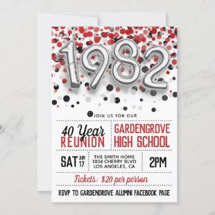 1982 High School College Reunion Invitation