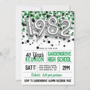 1982 High School College Reunion Invitation