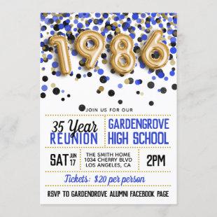 1986 High School College Reunion Invitation