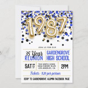 1987 High School College Reunion Invitation