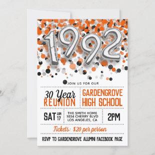 1992 High School College Reunion Invitation