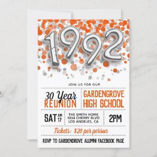 1992 High School College Reunion Invitation