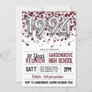 1994 High School College Reunion Invitation