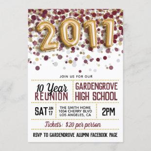 2011 High School College Reunion Invitation