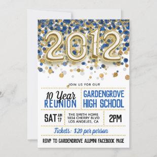 2012 High School College Reunion Invitation
