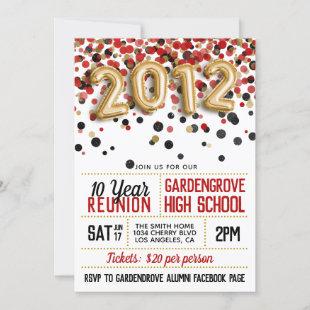 2012 High School College Reunion Invitation