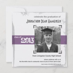2013 Graduation Fun Purple Party Invitation