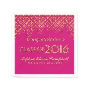 2016 Elegant Faux Glitter Confetti Graduation Part Napkins