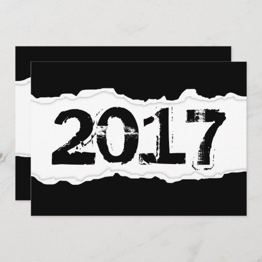 2017 torn paper invitation