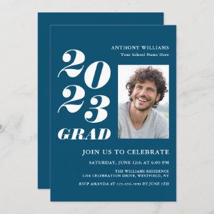 2021 Grad Party Bold Text with Your Photo Invitation