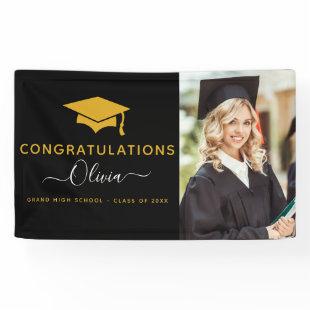 2022 Graduation Black Gold High School College Banner