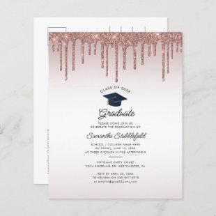 2023 Graduation Glitter Grad Party Invitation