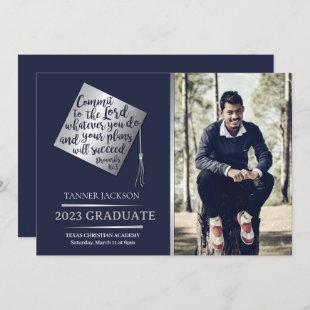 2023 Graduation Invitation with Christian Quote