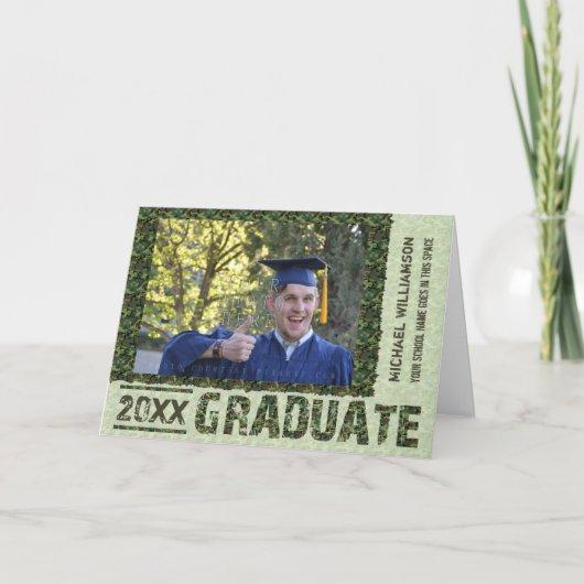 2023 Graduation Personalized Photo Camouflage Invitation