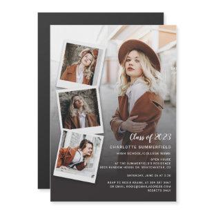 2023 Graduation Photo Collage Open House Party Magnetic Invitation