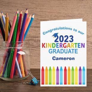2023 Kindergarten Graduate Custom Cute Graduation Card