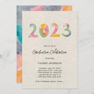 2023 pastel graduation celebration invitation
