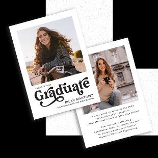 2023 Two-Photo Typography Graduation Announcement