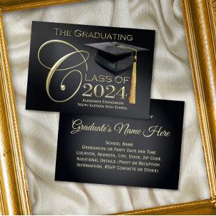 2024 Classic Black & Gold Graduation Announcement