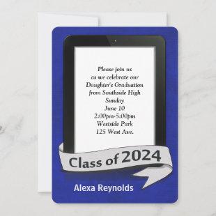 2024 Graduation Electronic Tablet Party   Invitation