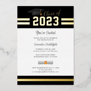 2024 Graduation Grad Party Gold Foil Invitation