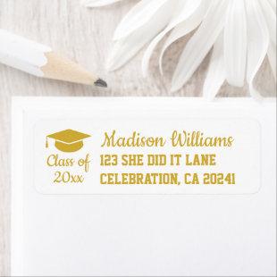 2024 Graduation Personalized Grad Return Address Label