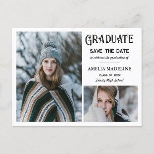 2024 Modern Graduation Party | Save The Date Photo Announcement Postcard