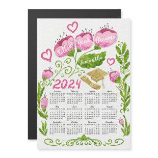 2024 Motivational Calendar Magnet Graduate