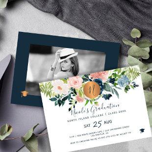 2024 PHOTO graduation party elegant floral Invitation