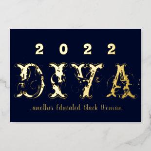 202 Diva Graduation Party Foil Invitation