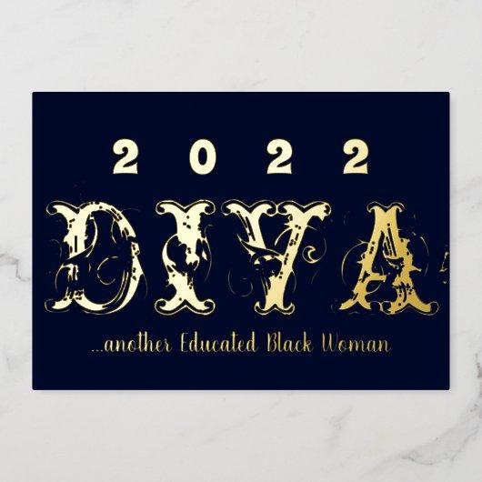 202 Diva Graduation Party Foil Invitation