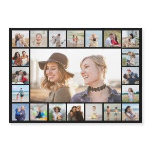 21 Photo Collage Editable Color Magnetic Card