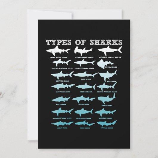 21 types of sharks marine biology holiday card