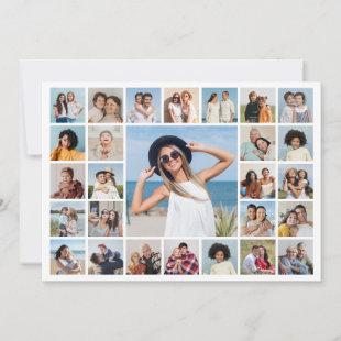 27 Photo Collage Editable Color Greeting Card