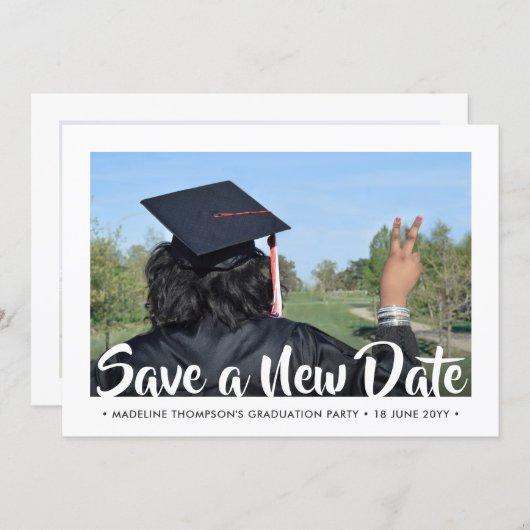 2 Photo Graduation Update New Plan Change the Date Invitation