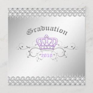 311-Queen for a Day | Graduation Party Lilac Invitation