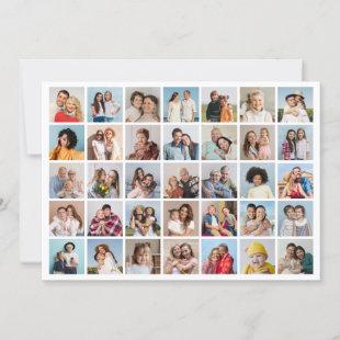 35 Photo Collage Editable Color Greeting Card