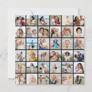 36 Photo Collage Editable Color Greeting Card