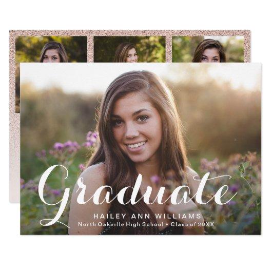 4 Photo Trendy Pink Chic Graduation Party