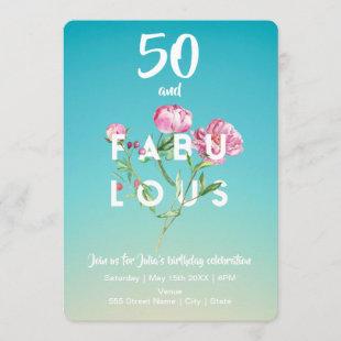 50 and FABULOUS | Birthday Invitation