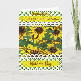 5x7 Greeting Card with bright yellow flowers!