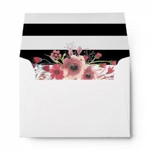 5x7 Pink Elegant Chic Floral Wedding Envelope