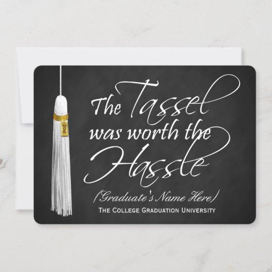 5x7 Tassel Was Worth the Hassle College Graduation Invitation
