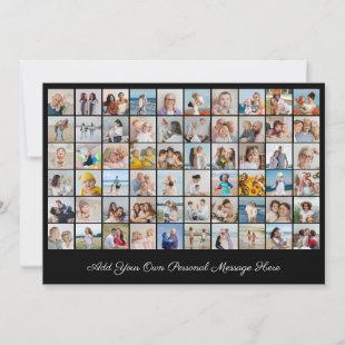 60 Photo Collage Add Your Greeting Editable Color Invitation